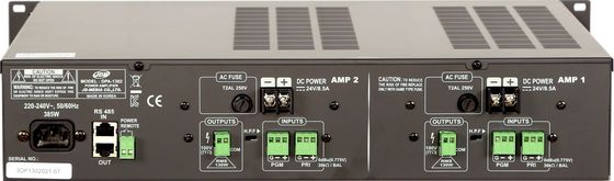JDM DPA-1302 2х канальный трансляционный усилитель класса D вид сзади